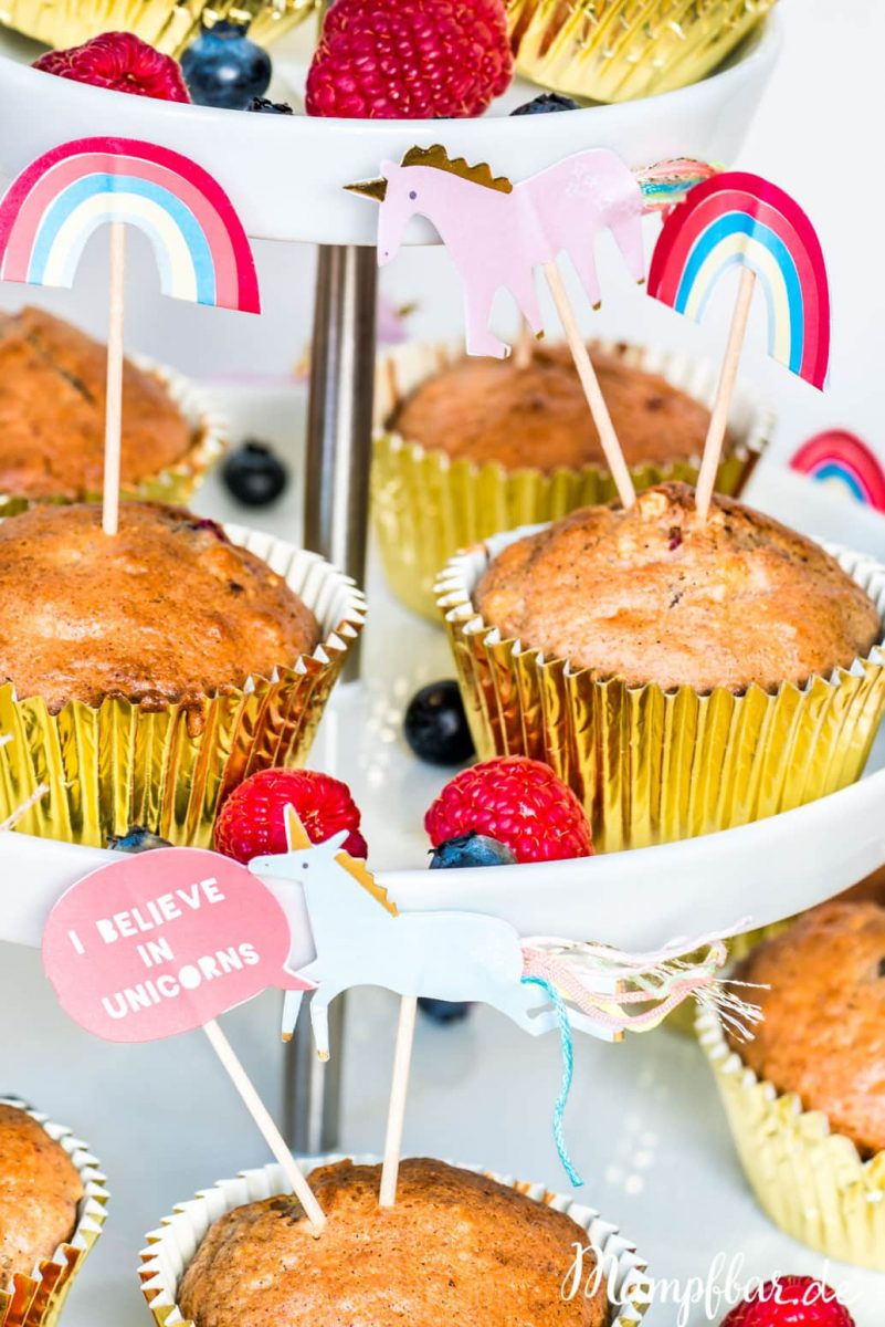 KindergeburtstagMuffins ohne raffinierten Zucker mampfbar