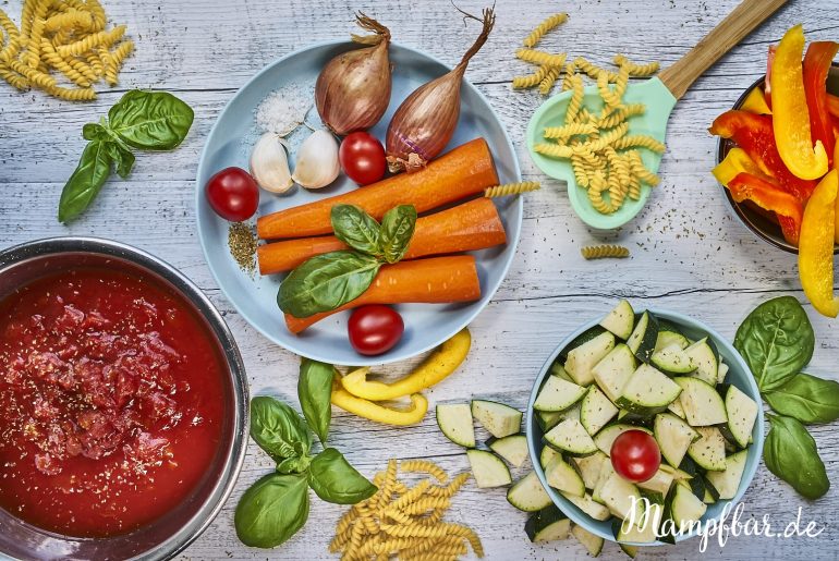 Zutaten für die Kinder-Tomatensauce