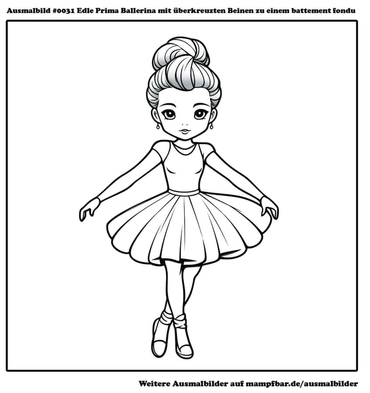 10 schöne Ballerina-Ausmalbilder zum Ausdrucken | mampfbar