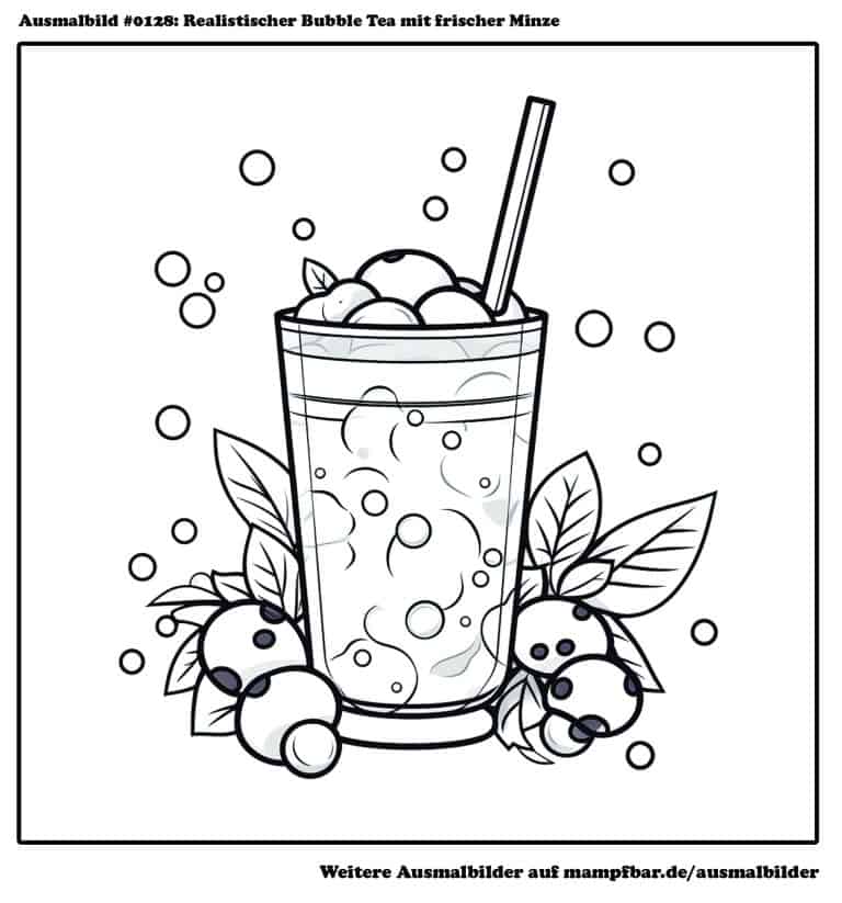 ausmalbilder bubble tea