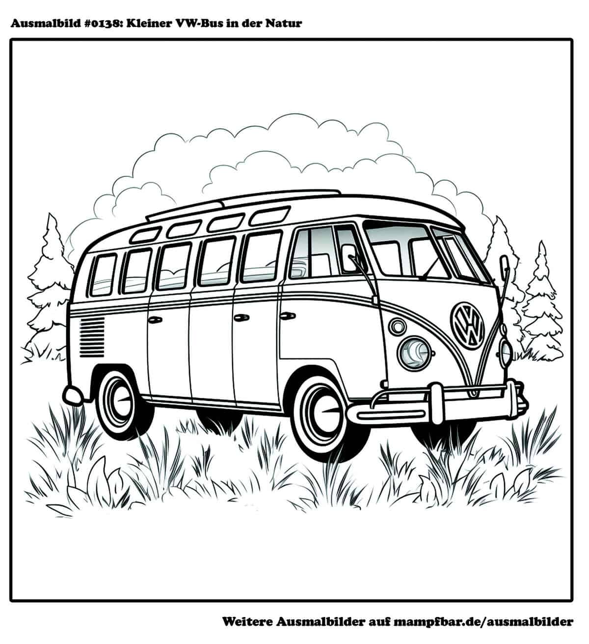 10 schöne Bus-Ausmalbilder zum Ausdrucken | mampfbar