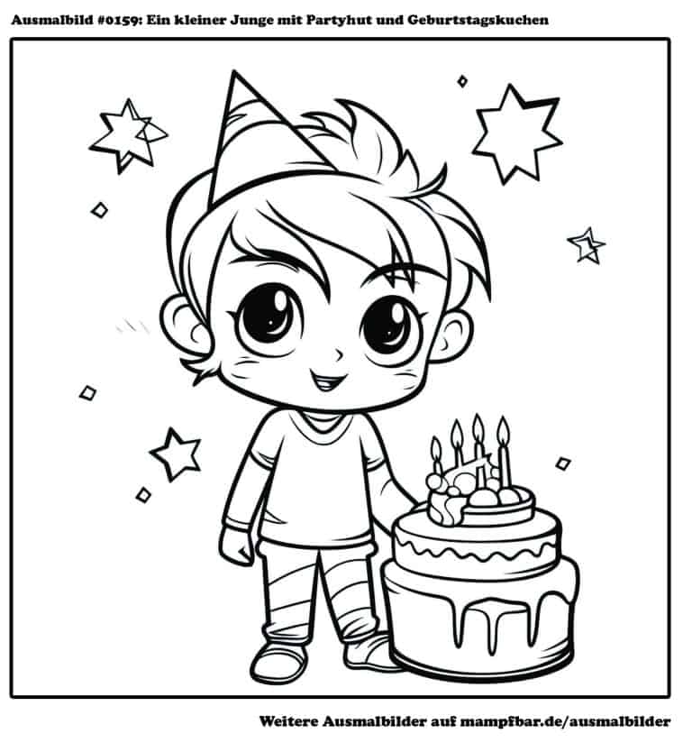 5 schöne Geburtstags-Ausmalbilder zum Ausdrucken | mampfbar