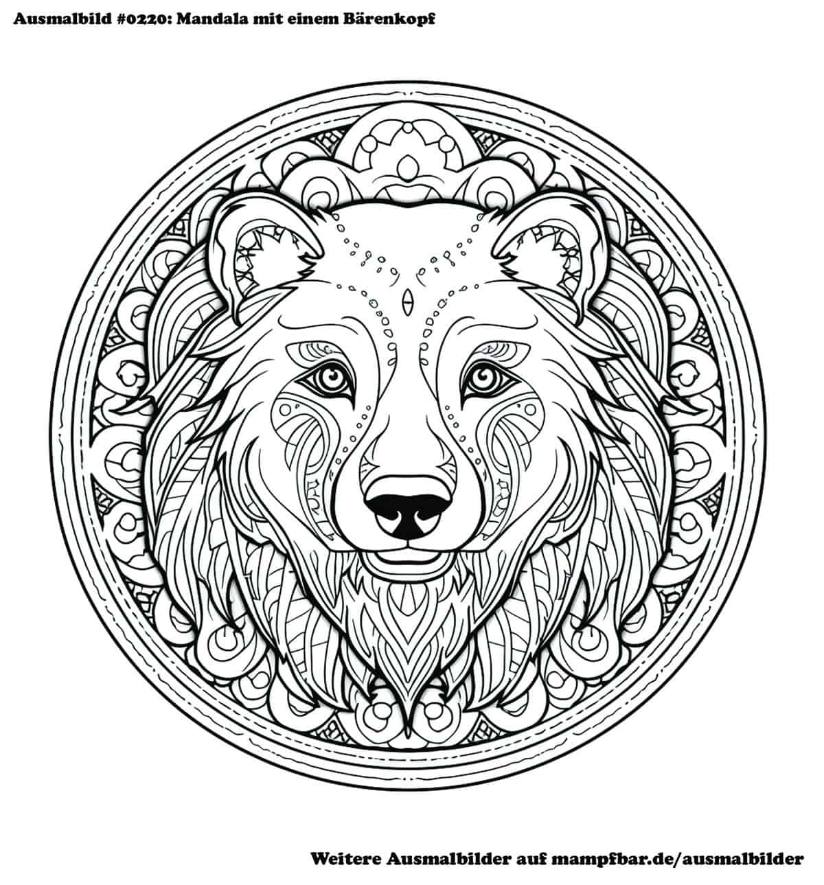 10 schöne Bären-Ausmalbilder zum Ausdrucken | mampfbar