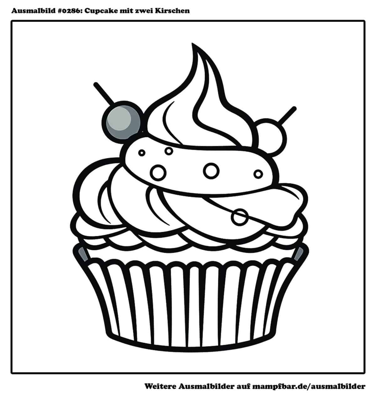 10 schöne Cupcake-Ausmalbilder zum Ausdrucken | mampfbar
