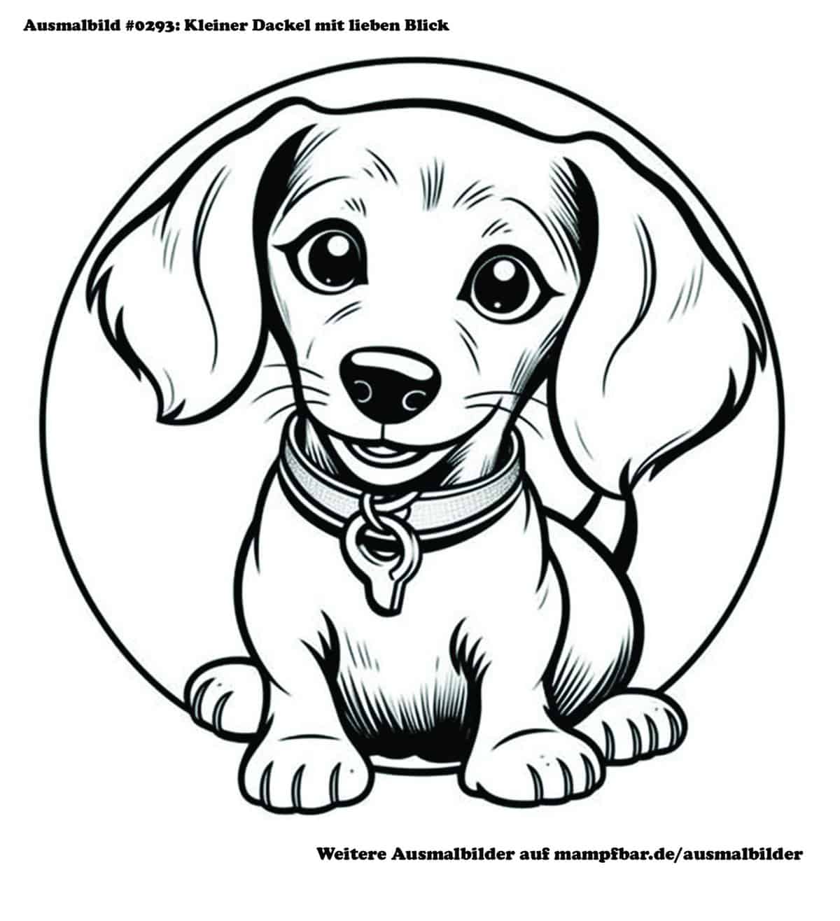9 schöne Dackel-Ausmalbilder zum Ausdrucken | mampfbar