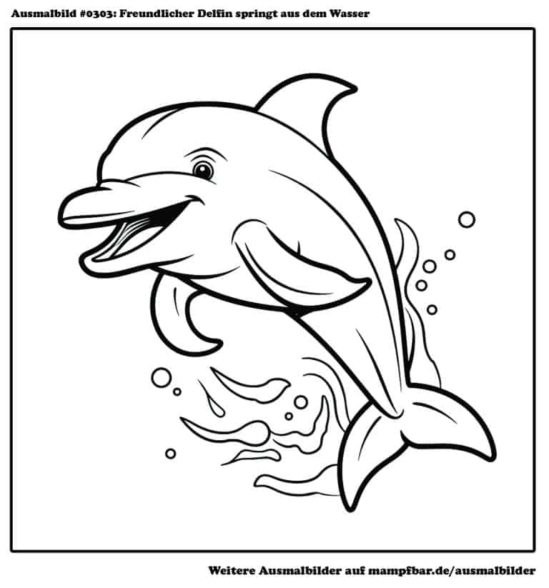 Delfin-Ausmalbilder zum Ausdrucken: Tauche ein in die beruhigende Welt der Farben!