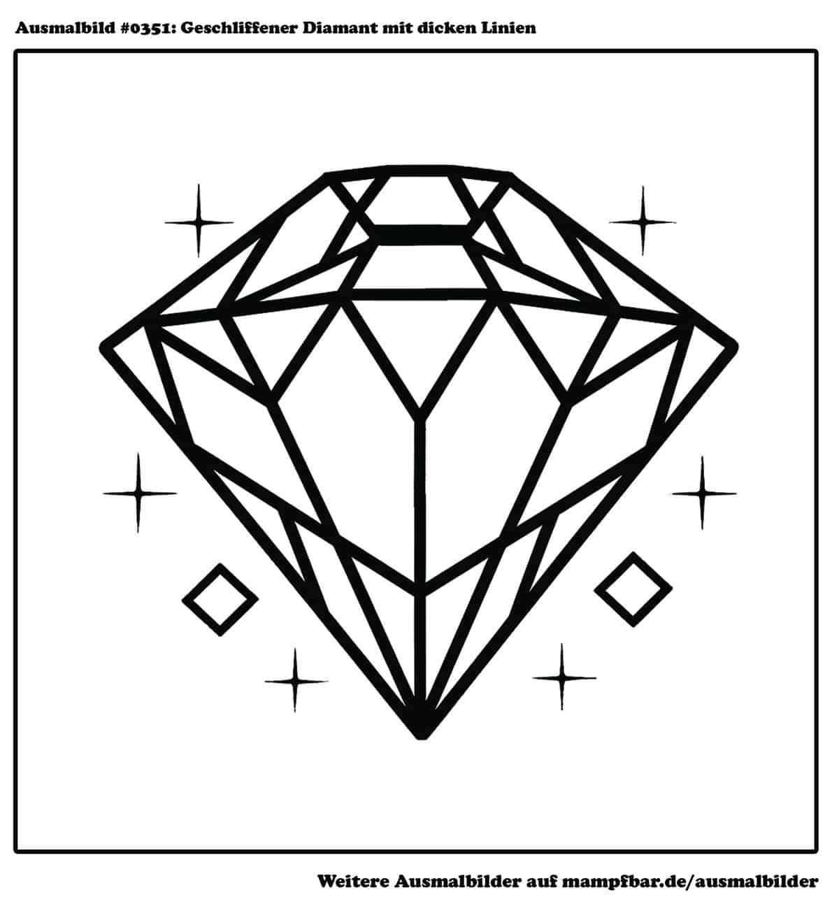 10 schöne Edelstein-Ausmalbilder zum Ausdrucken | mampfbar