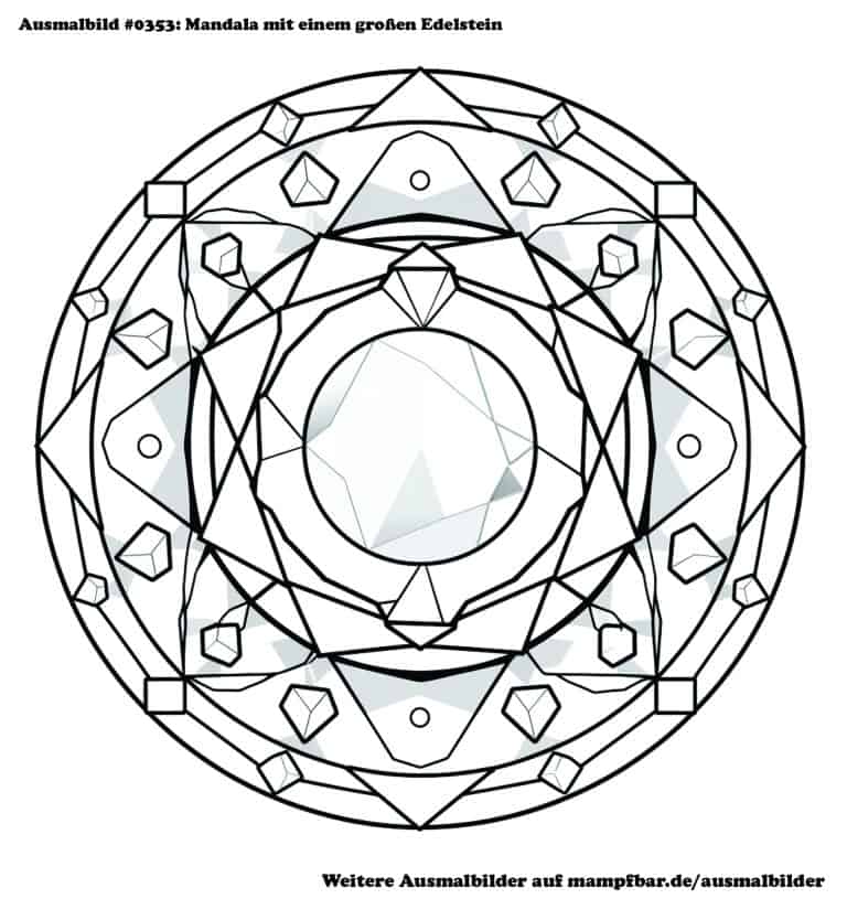 10 schöne Edelstein-Ausmalbilder zum Ausdrucken | mampfbar