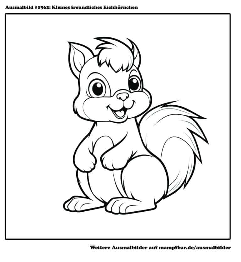 9 schöne Eichhörnchen-Ausmalbilder zum Ausdrucken | mampfbar
