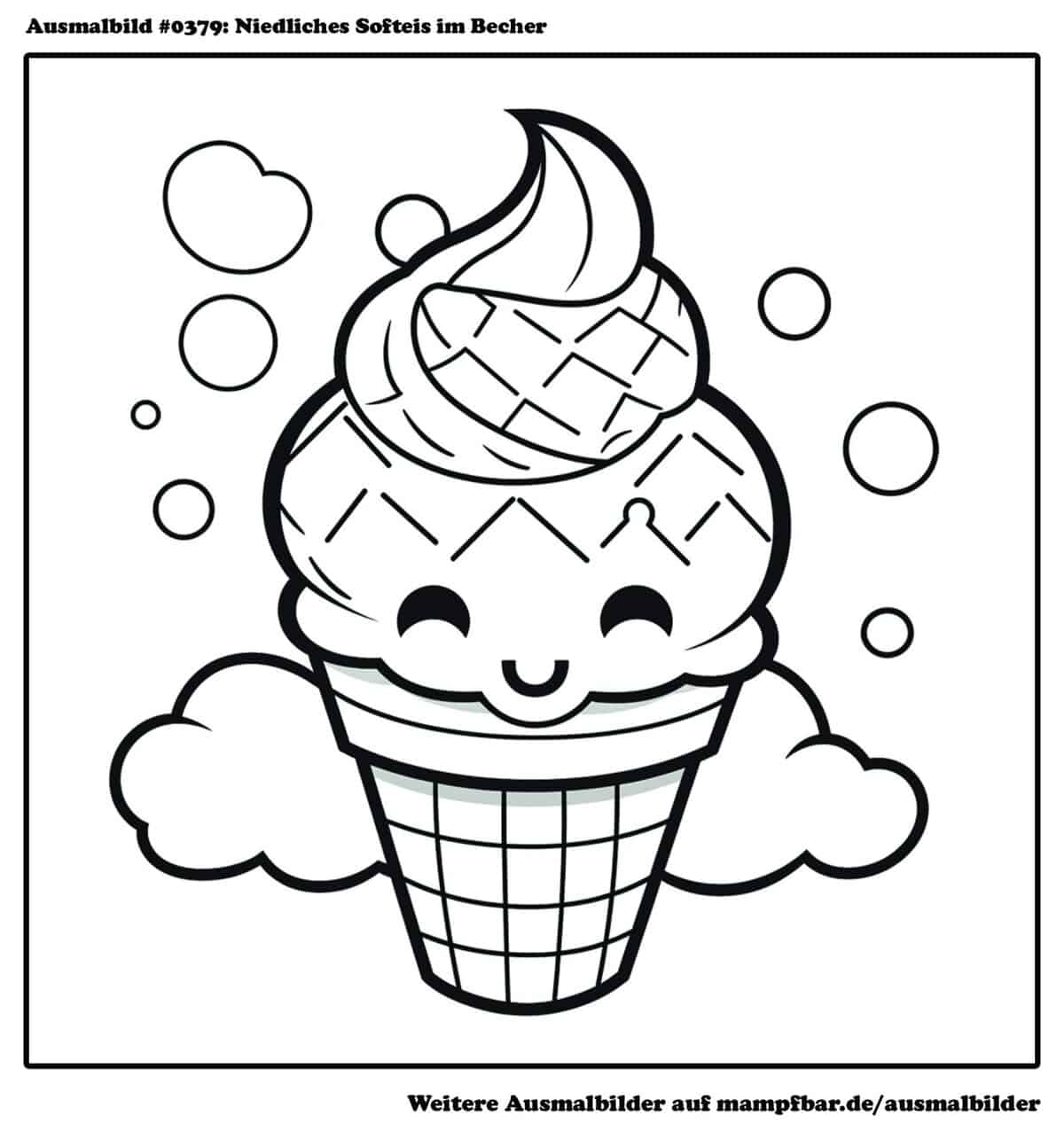 10 schöne Eis-Ausmalbilder zum Ausdrucken | mampfbar