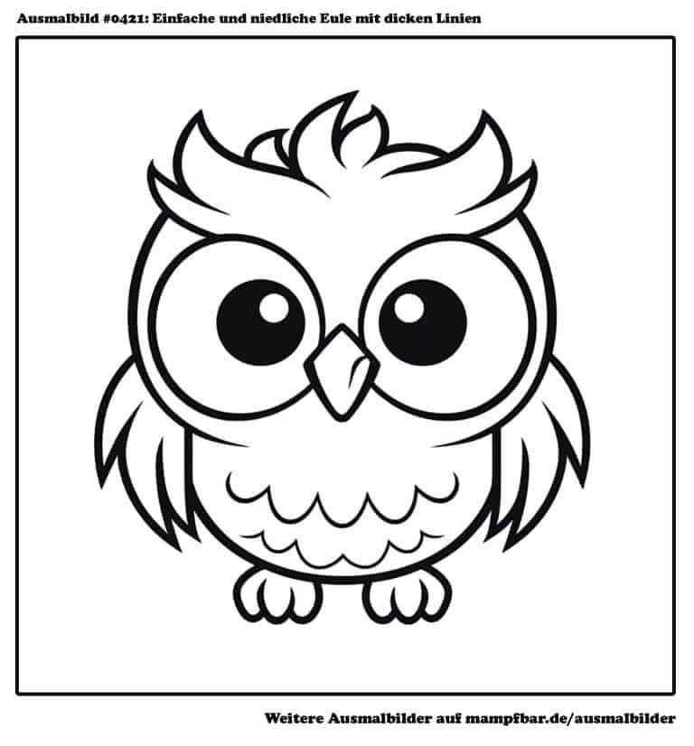 Eulen Ausmalbilder zum Ausdrucken (PDF): Kostenloser Malspaß für Groß und Klein!