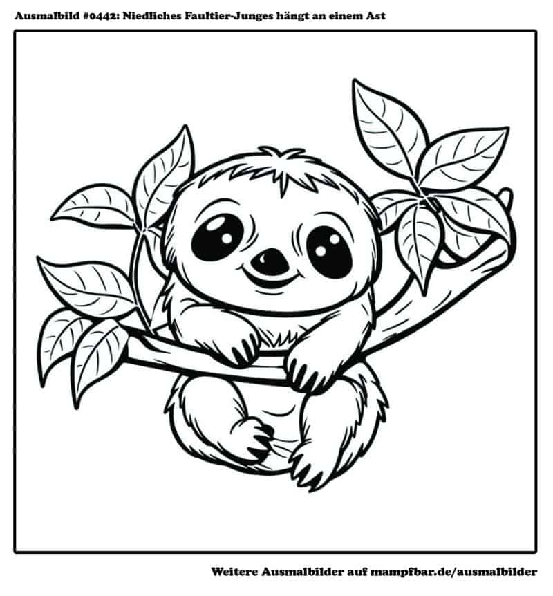 6 Sch ne Faultier Ausmalbilder Zum Ausdrucken Mampfbar