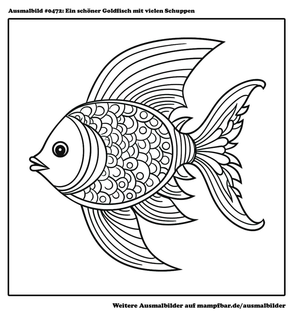  10 schöne Fisch-Ausmalbilder zum Ausdrucken 