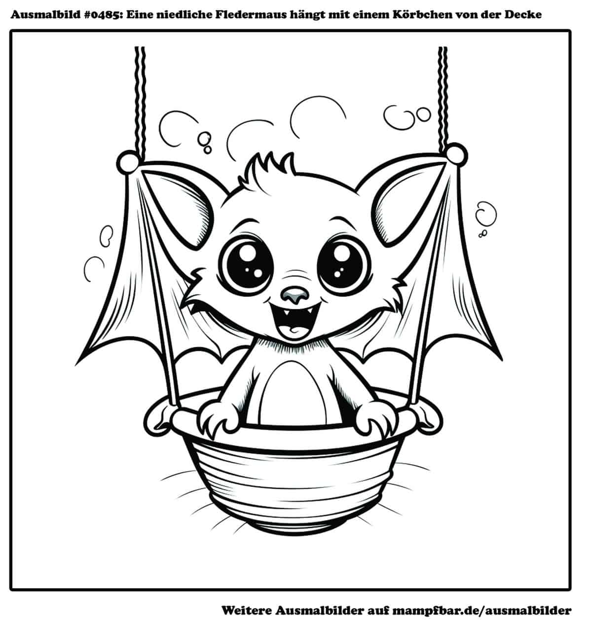 7 schöne Fledermaus-Ausmalbilder zum Ausdrucken | mampfbar