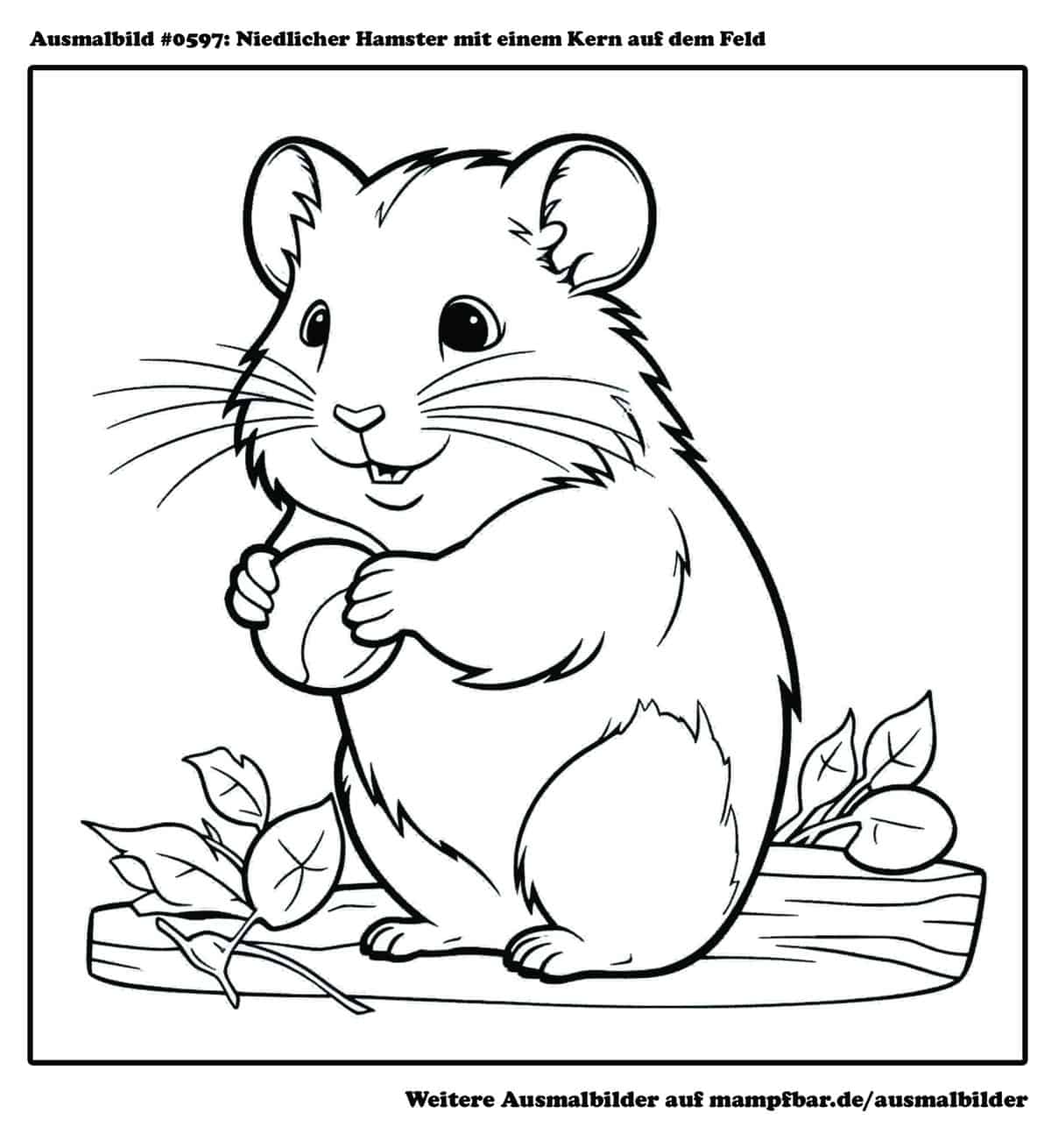 15 schöne Hamster-Ausmalbilder zum Ausdrucken | mampfbar