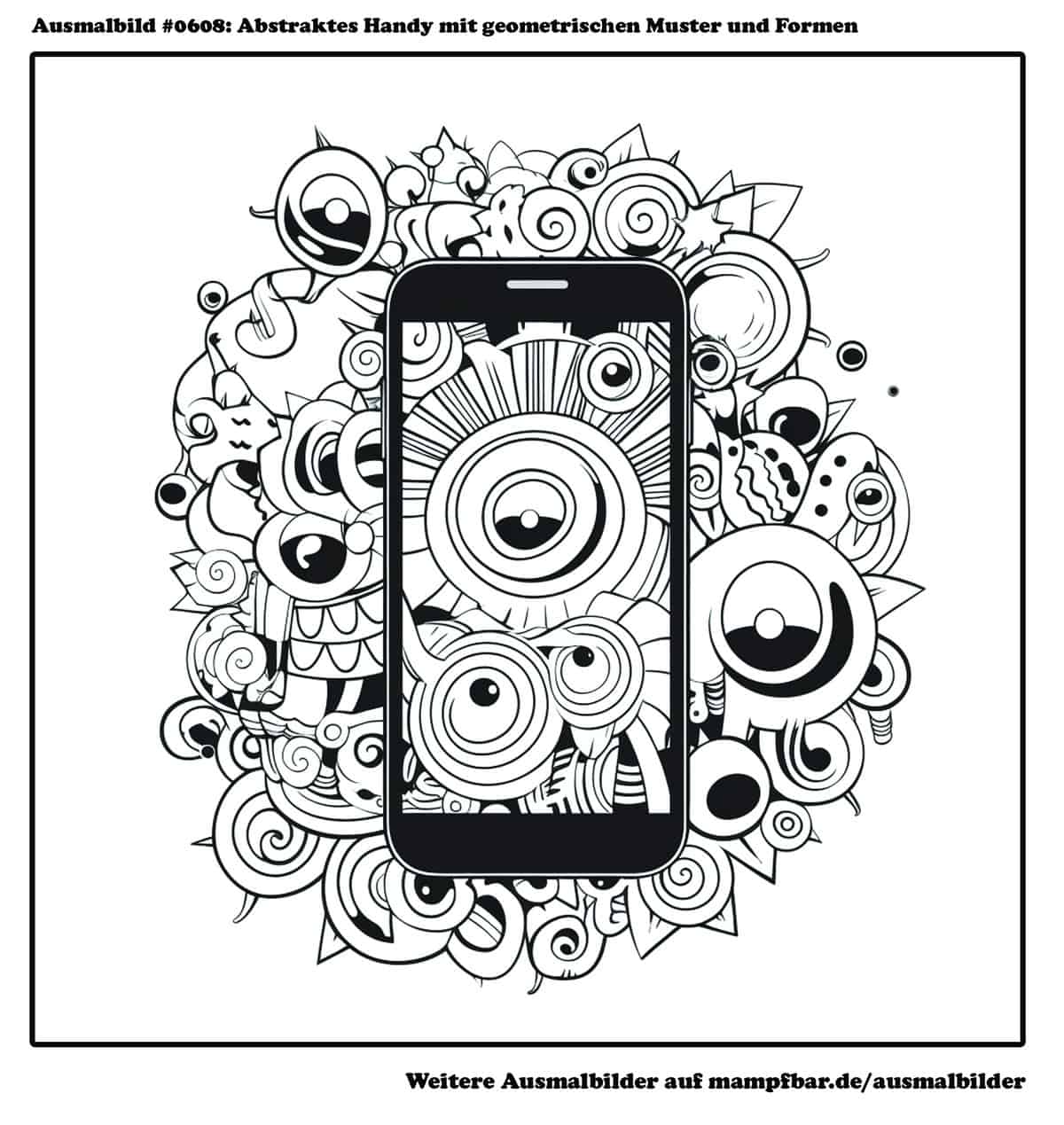 6 schöne Handy-Ausmalbilder zum Ausdrucken | mampfbar