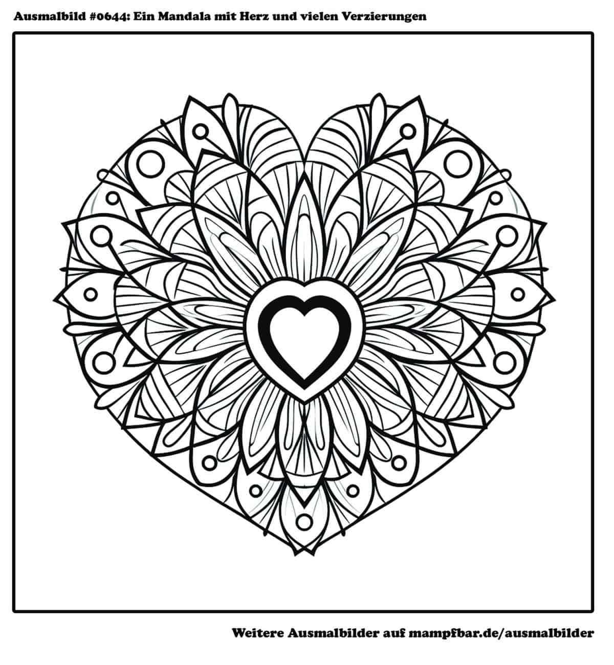 13 schöne Herz-Ausmalbilder zum Ausdrucken | mampfbar