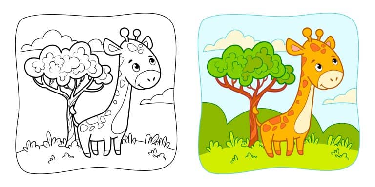 Giraffen Ausmalbilder: Von niedlichen Kritzeleien bis hin zu entspannenden Mandalas
